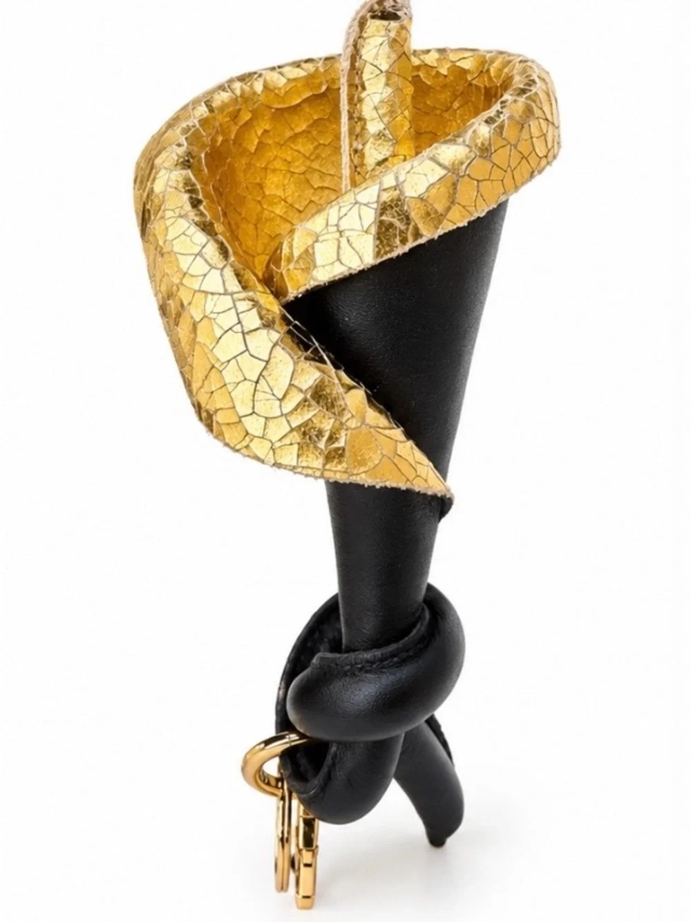 LOEWE EXTREMELY RARE GOLD CALLA LILY BAG CHARM - Picture 4 of 7
